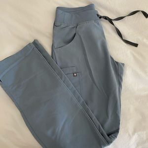 FIGS Kade cargo scrub pants in light blue